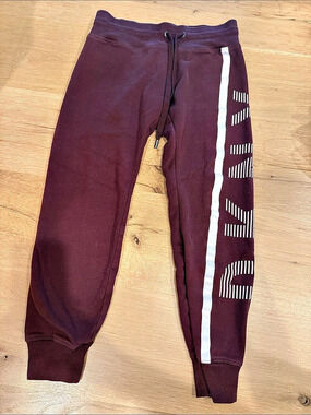 DKNY Sport Logo-Drawstring Fleece Jogger Purple XS/CH